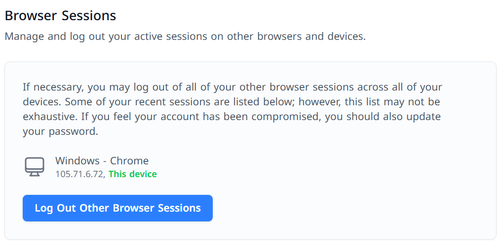 Theme settings